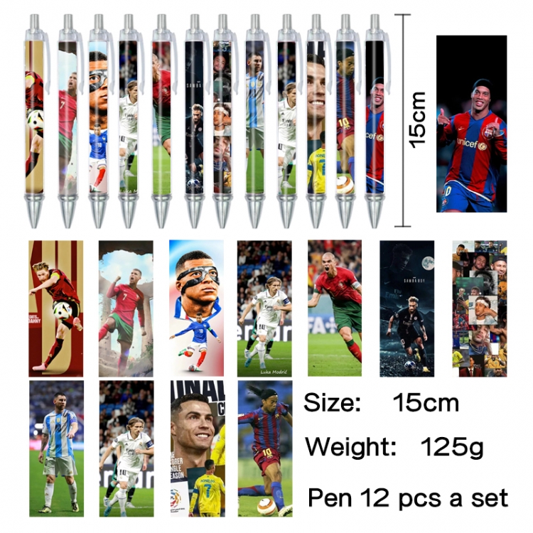 Football Pok é mon Anime peripheral student color picture ballpoint pen neutral pen 15cm a set of 12