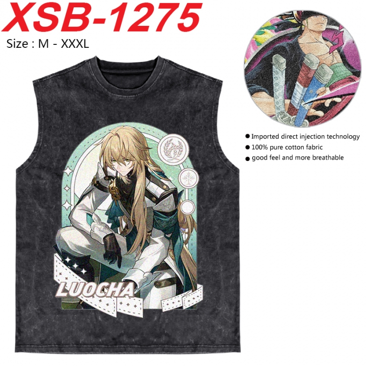 Honkai: Star Rail Anime pure cotton wash vest T-shirt 250g M-3XL  XSB-1275