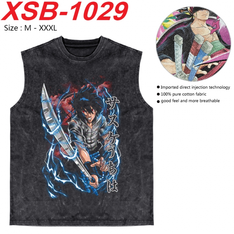 Naruto Anime pure cotton wash vest T-shirt 250g M-3XL   XSB-1029