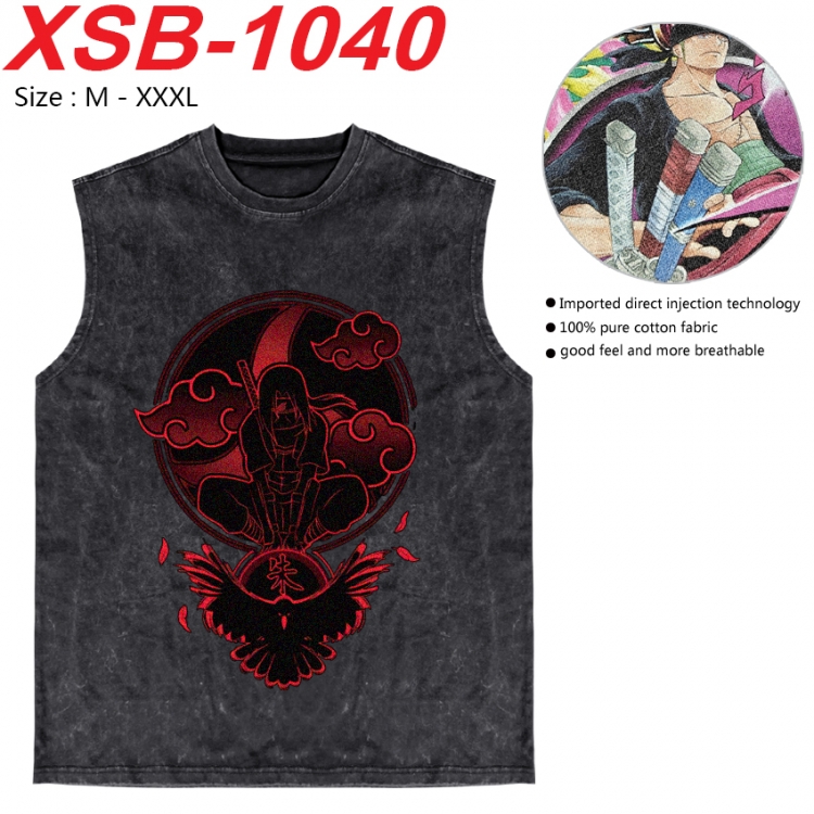 Naruto Anime pure cotton wash vest T-shirt 250g M-3XL   XSB-1040