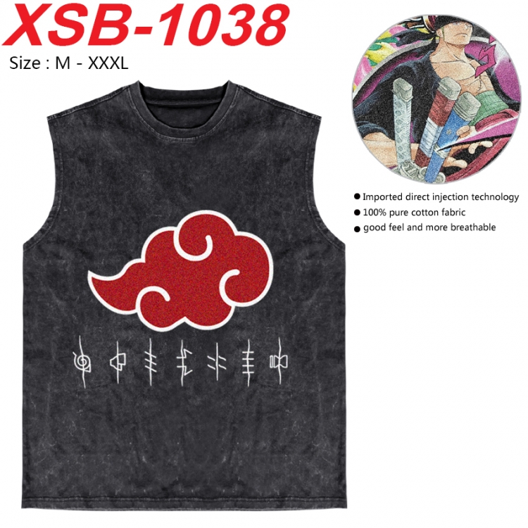 Naruto Anime pure cotton wash vest T-shirt 250g M-3XL XSB-1038