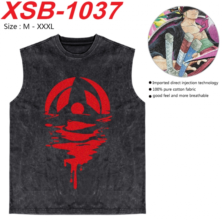 Naruto Anime pure cotton wash vest T-shirt 250g M-3XL   XSB-1037