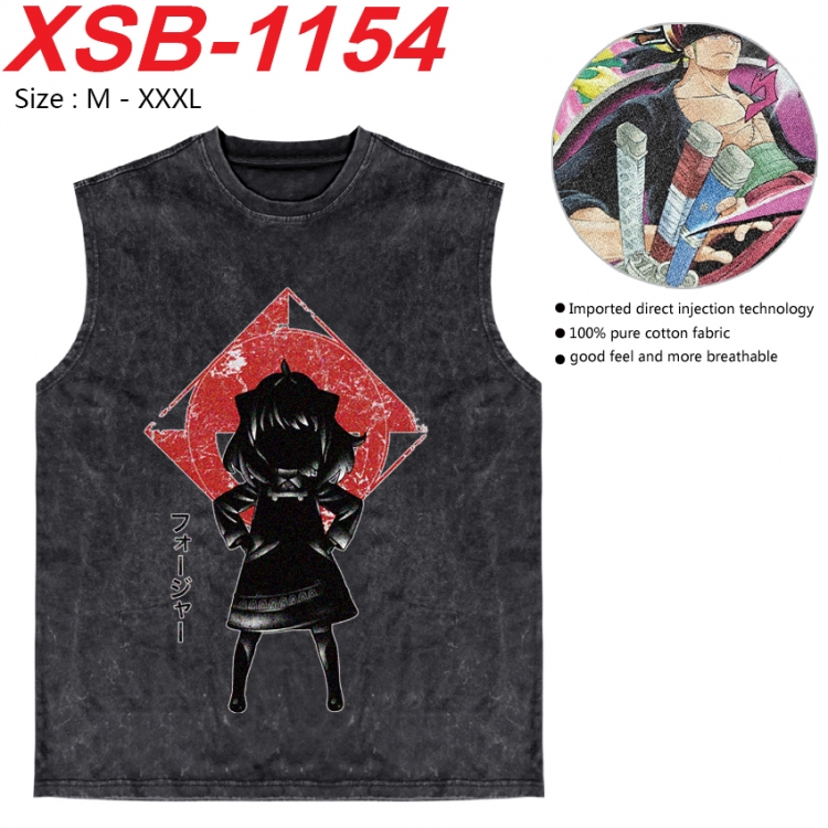 SPY×FAMILY Anime pure cotton wash vest T-shirt 250g M-3XL  XSB-1154