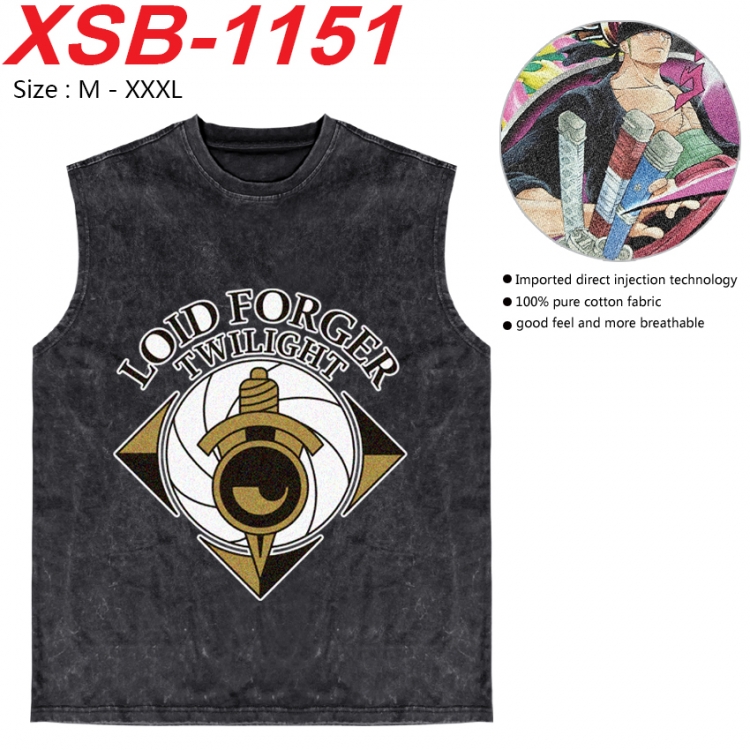 SPY×FAMILY Anime pure cotton wash vest T-shirt 250g M-3XL  XSB-1151