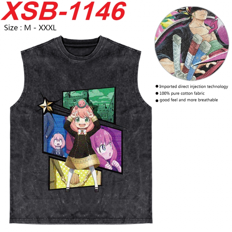 SPY×FAMILY Anime pure cotton wash vest T-shirt 250g M-3XL  XSB-1146