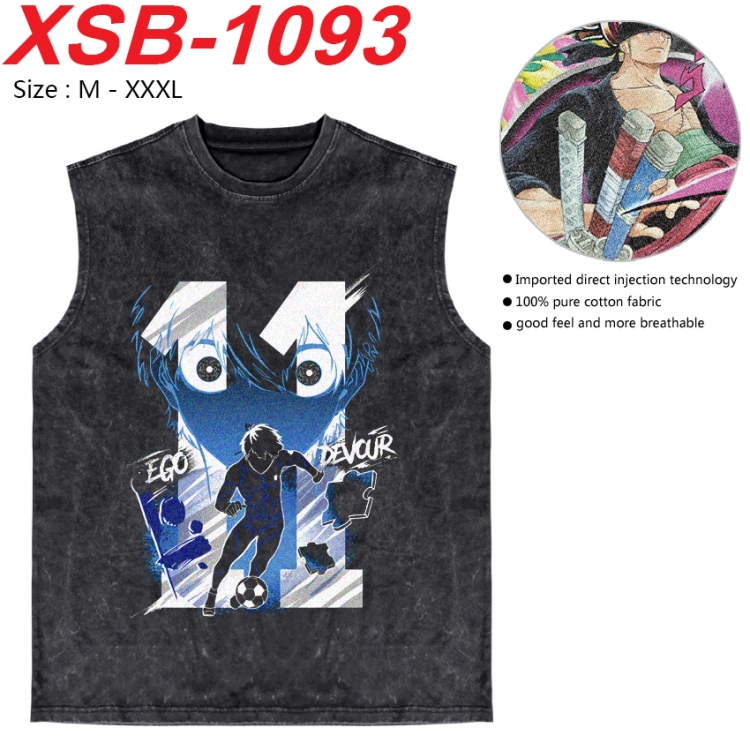 BLUE LOCK Anime pure cotton wash vest T-shirt 250g M-3XL XSB-1093