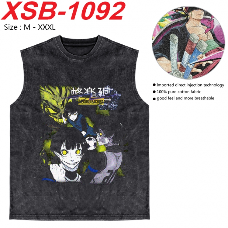 BLUE LOCK Anime pure cotton wash vest T-shirt 250g M-3XL  XSB-1092