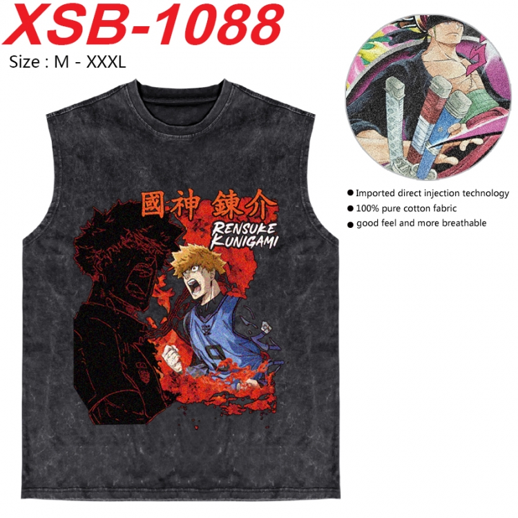 BLUE LOCK Anime pure cotton wash vest T-shirt 250g M-3XL XSB-1088