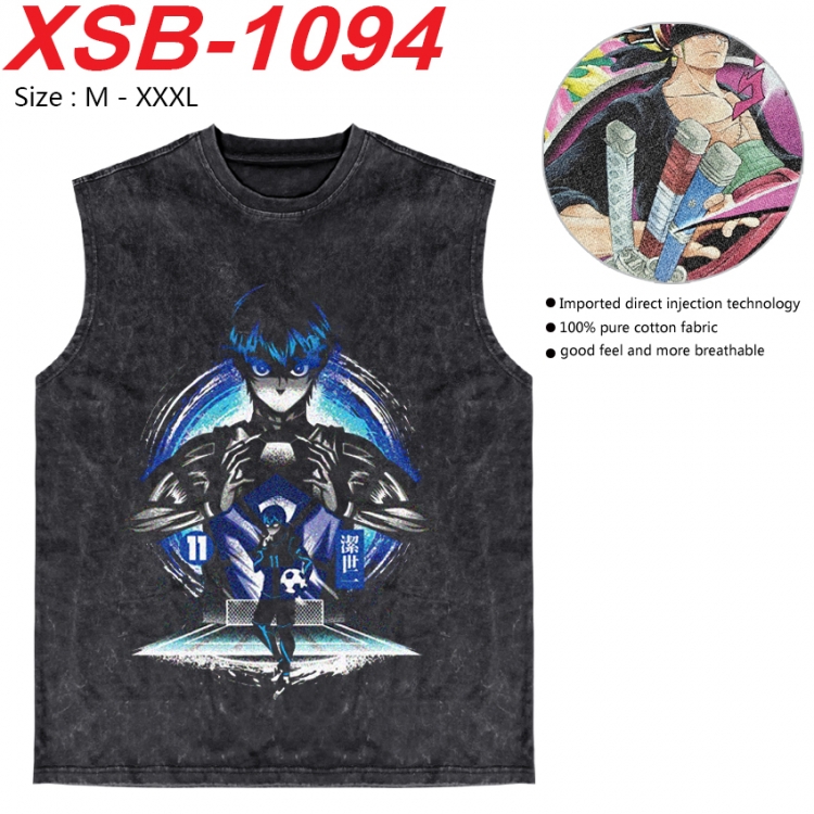 BLUE LOCK Anime pure cotton wash vest T-shirt 250g M-3XL XSB-1094