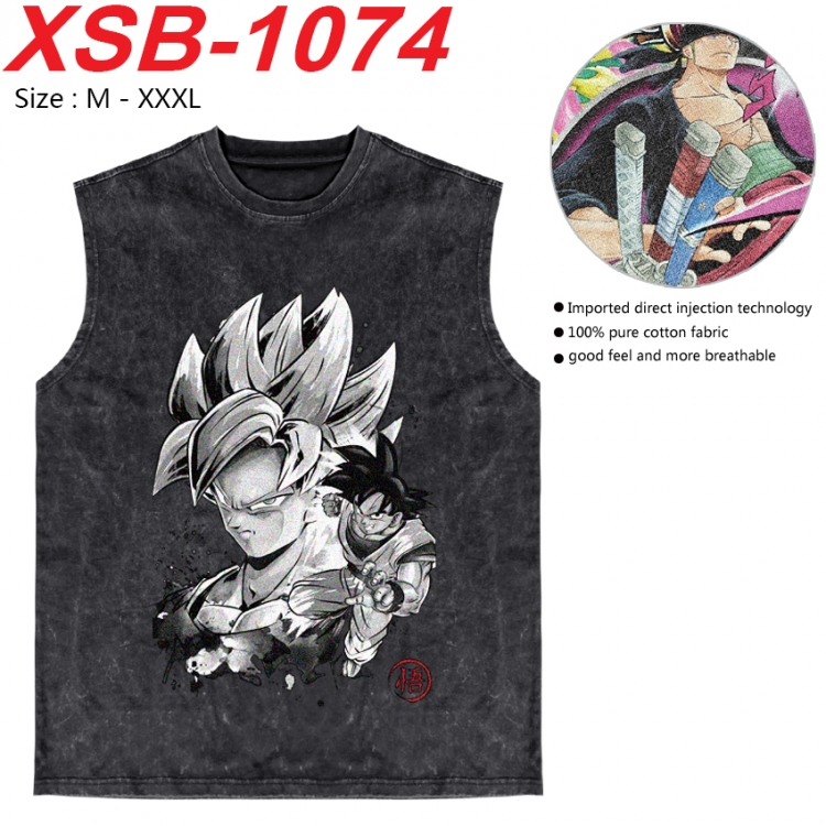 DRAGON BALL Anime pure cotton wash vest T-shirt 250g M-3XL