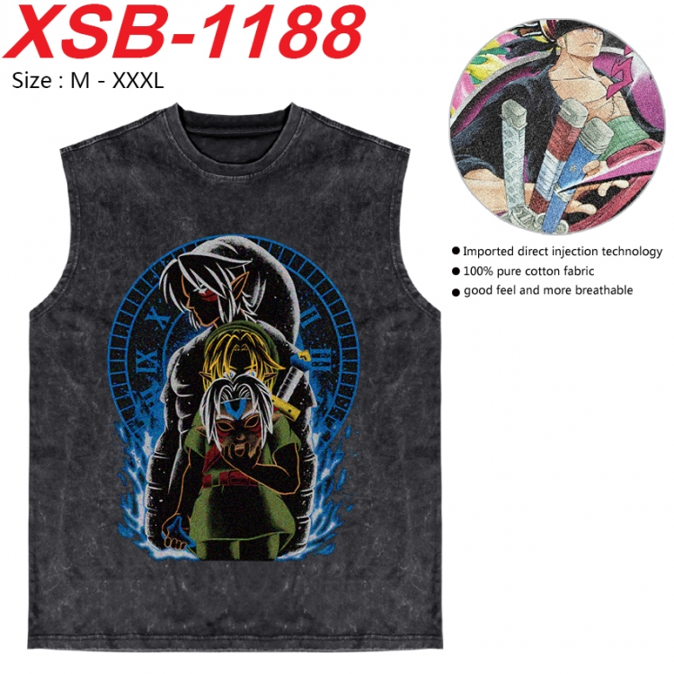 The Legend of Zelda Anime pure cotton wash vest T-shirt 250g M-3XL