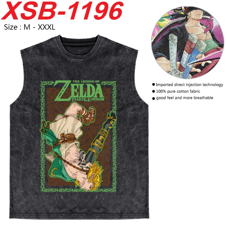 The Legend of Zelda Anime pure cotton wash vest T-shirt 250g M-3XL