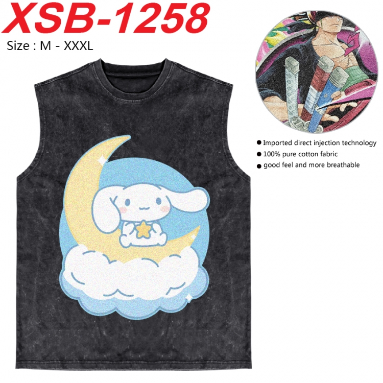 sanrio Anime pure cotton wash vest T-shirt 250g M-3XL