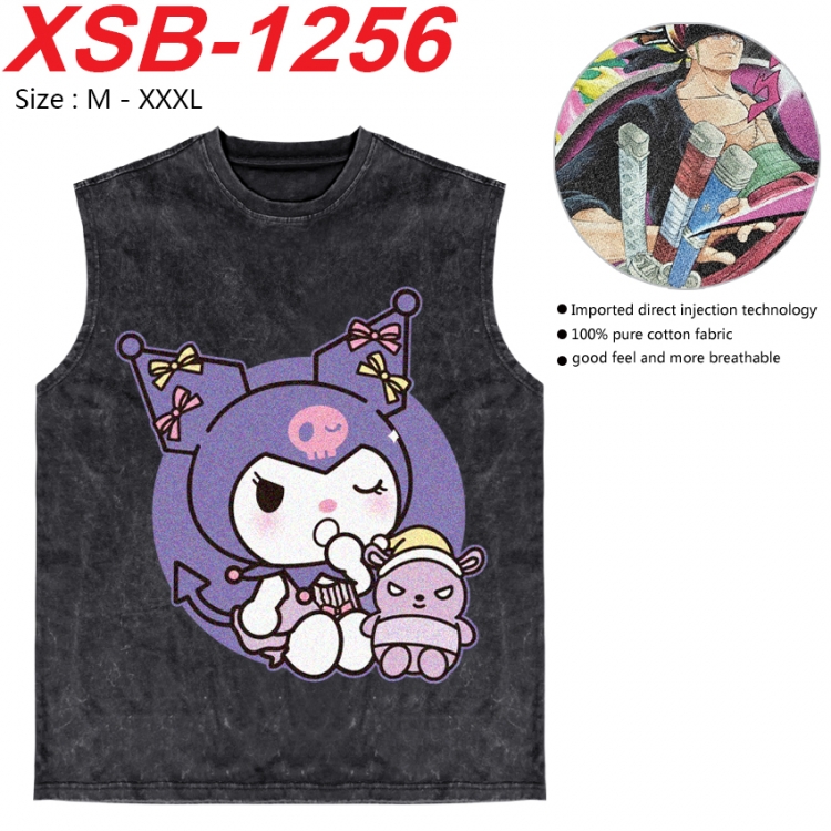 sanrio Anime pure cotton wash vest T-shirt 250g M-3XL