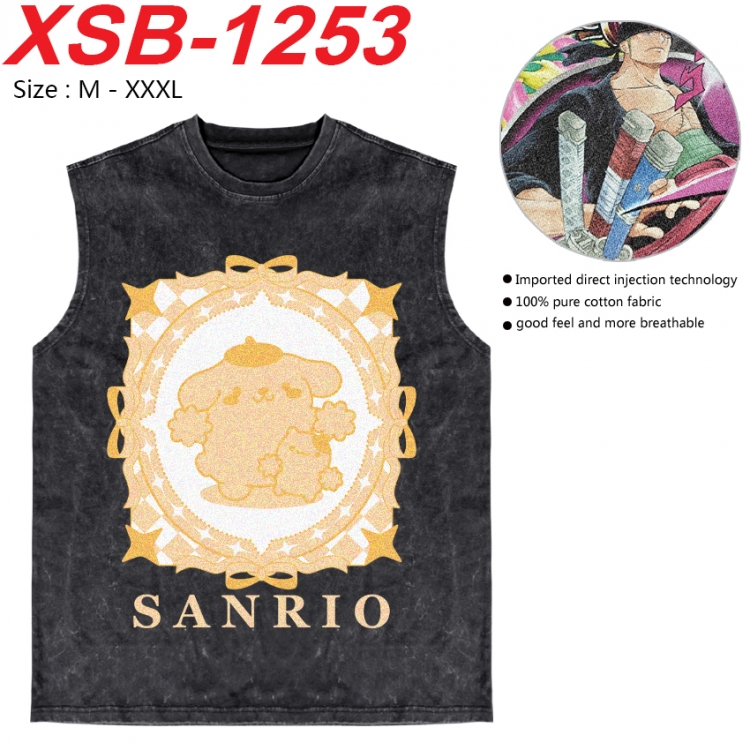 sanrio Anime pure cotton wash vest T-shirt 250g M-3XL