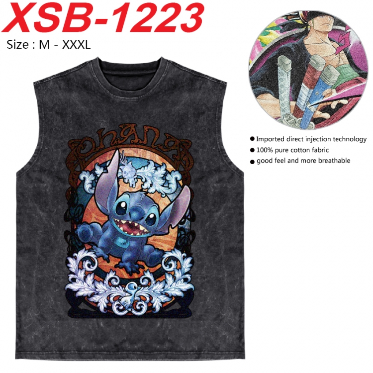 Lilo & Stitch Anime pure cotton wash vest T-shirt 250g M-3XL