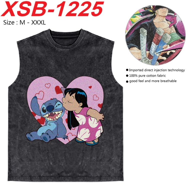 Lilo & Stitch Anime pure cotton wash vest T-shirt 250g M-3XL