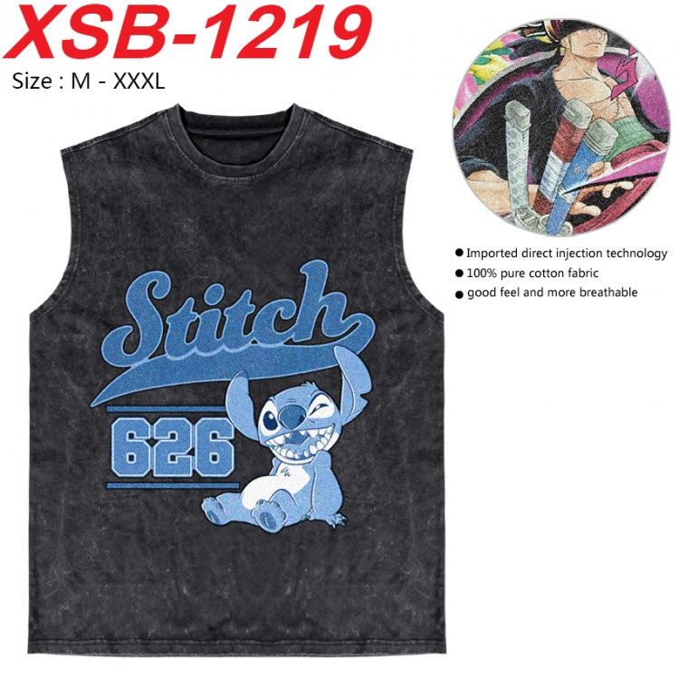 Lilo & Stitch Anime pure cotton wash vest T-shirt 250g M-3XL