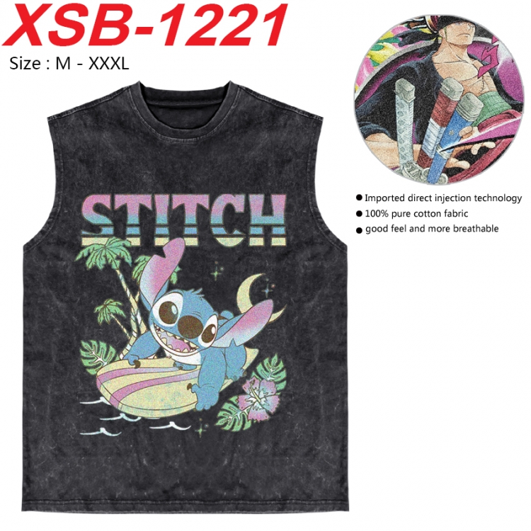 Lilo & Stitch Anime pure cotton wash vest T-shirt 250g M-3XL