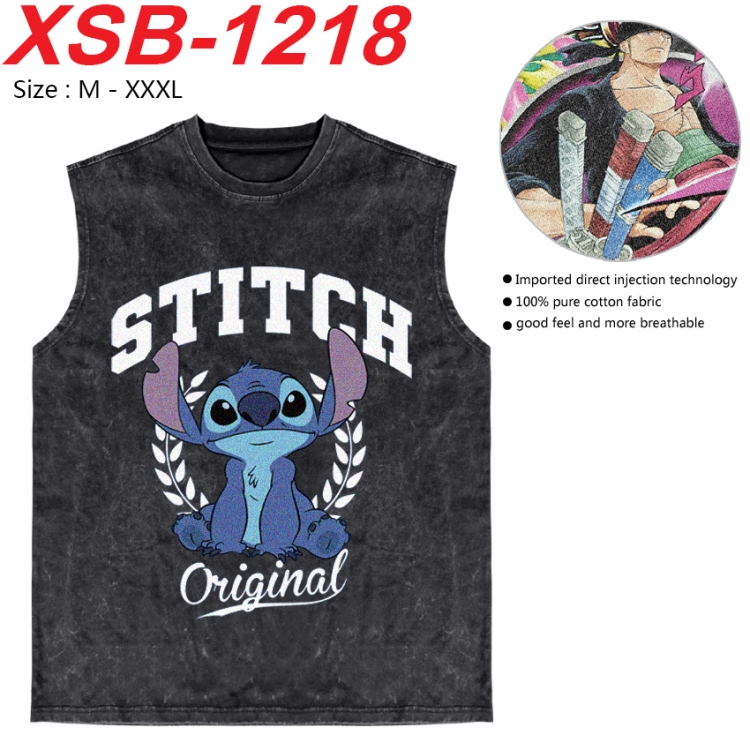 Lilo & Stitch Anime pure cotton wash vest T-shirt 250g M-3XL