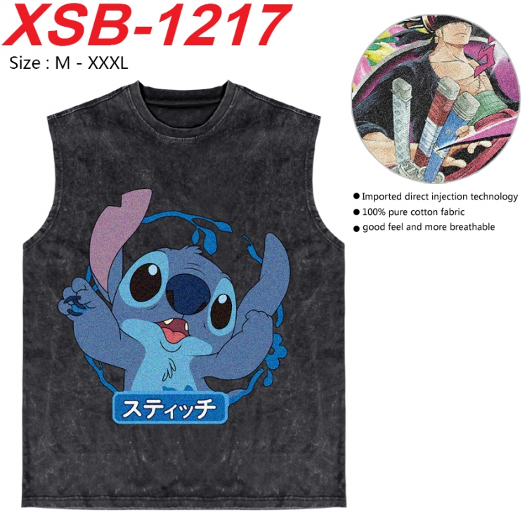 Lilo & Stitch Anime pure cotton wash vest T-shirt 250g M-3XL