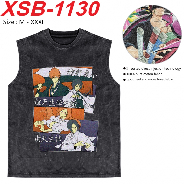 Bleach Anime pure cotton wash vest T-shirt 250g M-3XL