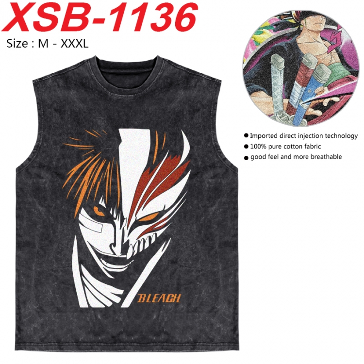 Bleach Anime pure cotton wash vest T-shirt 250g M-3XL