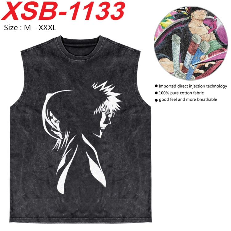 Bleach Anime pure cotton wash vest T-shirt 250g M-3XL