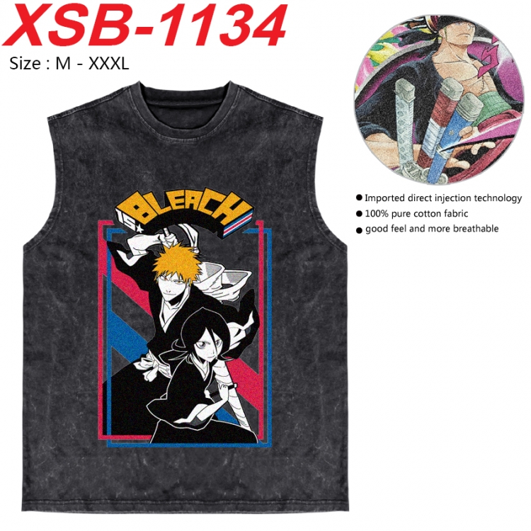 Bleach Anime pure cotton wash vest T-shirt 250g M-3XL