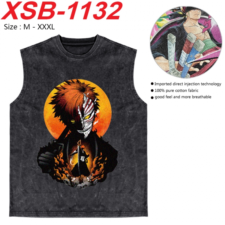 Bleach Anime pure cotton wash vest T-shirt 250g M-3XL