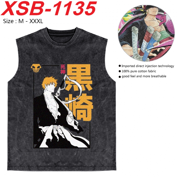 Bleach Anime pure cotton wash vest T-shirt 250g M-3XL