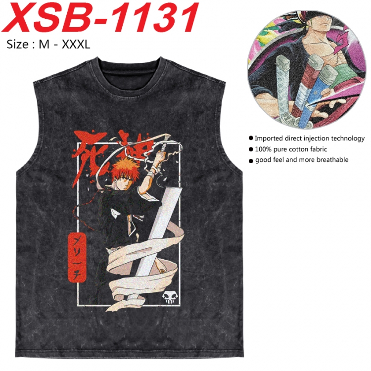 Bleach Anime pure cotton wash vest T-shirt 250g M-3XL