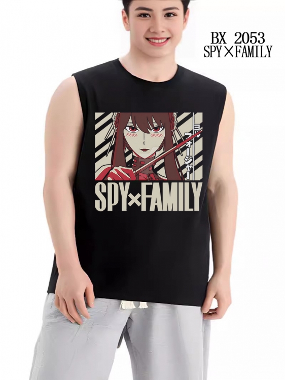 SPY×FAMILY Anime peripheral printed pure cotton vest T-shirt   BX2053