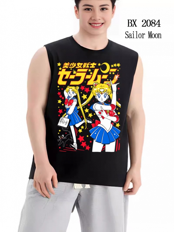 sailormoon Anime peripheral printed pure cotton vest T-shirt BX2084