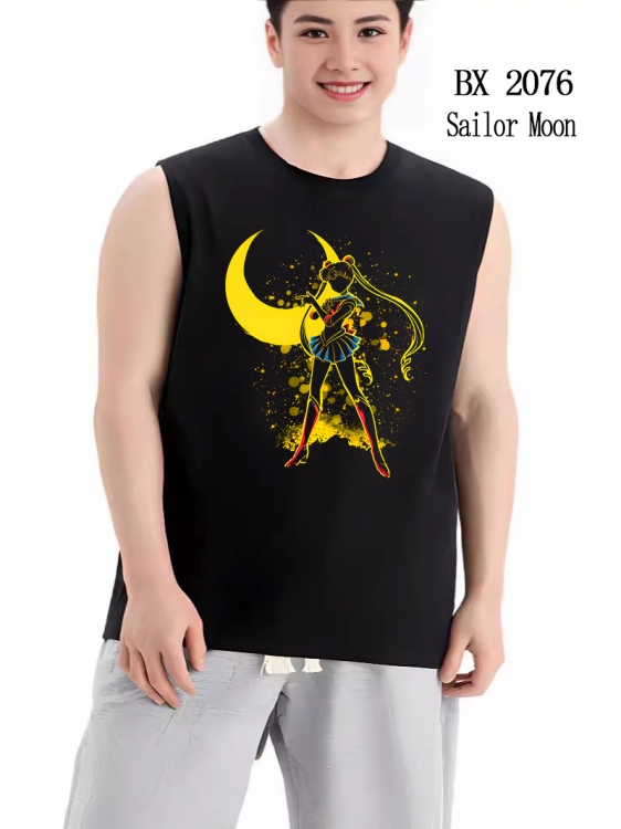 sailormoon Anime peripheral printed pure cotton vest T-shirt BX2076