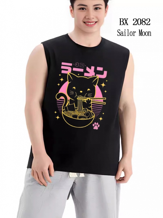 sailormoon Anime peripheral printed pure cotton vest T-shirt BX2082