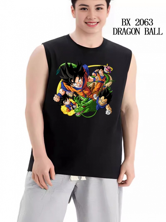 DRAGON BALL Anime peripheral printed pure cotton vest T-shirt BX2063