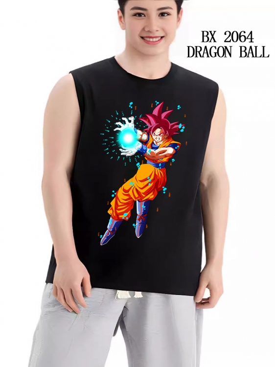 DRAGON BALL Anime peripheral printed pure cotton vest T-shirt BX2064