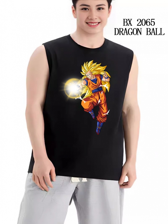 DRAGON BALL Anime peripheral printed pure cotton vest T-shirt BX2065