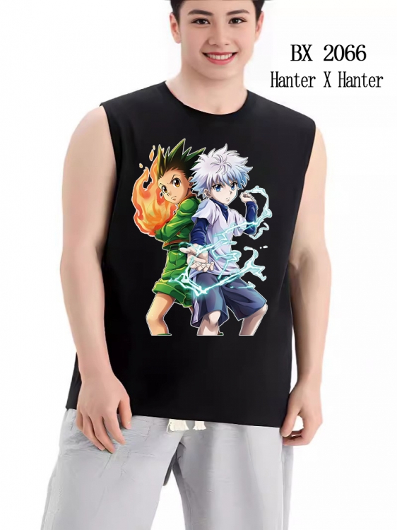 HunterXHunter Anime peripheral printed pure cotton vest T-shirt BX2066