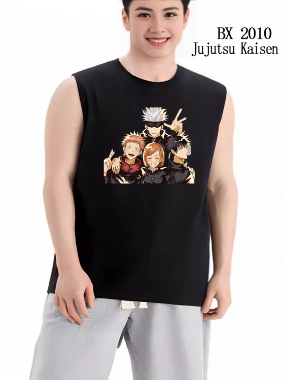 Jujutsu Kaisen Anime peripheral printed pure cotton vest T-shirt BX2010