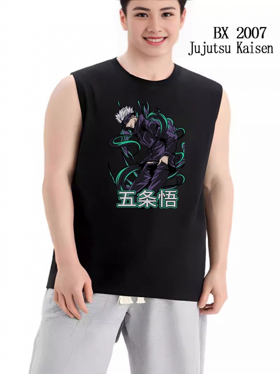 Jujutsu Kaisen Anime peripheral printed pure cotton vest T-shirt BX2007