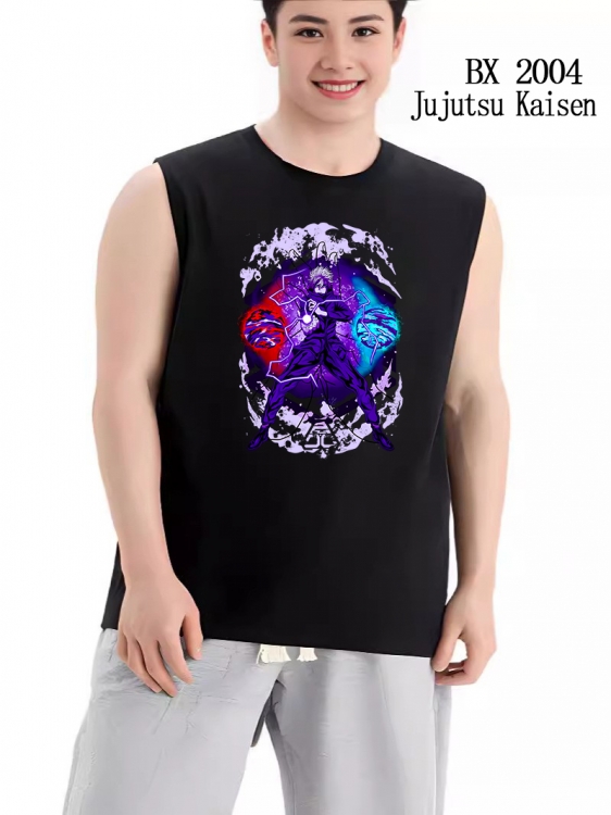 Jujutsu Kaisen Anime peripheral printed pure cotton vest T-shirt BX2004