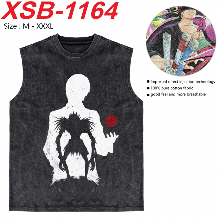 Death note Anime pure cotton wash vest T-shirt 250g M-3XL  XSB-1164