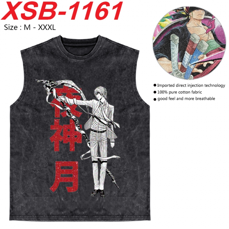 Death note Anime pure cotton wash vest T-shirt 250g M-3XL XSB-1161