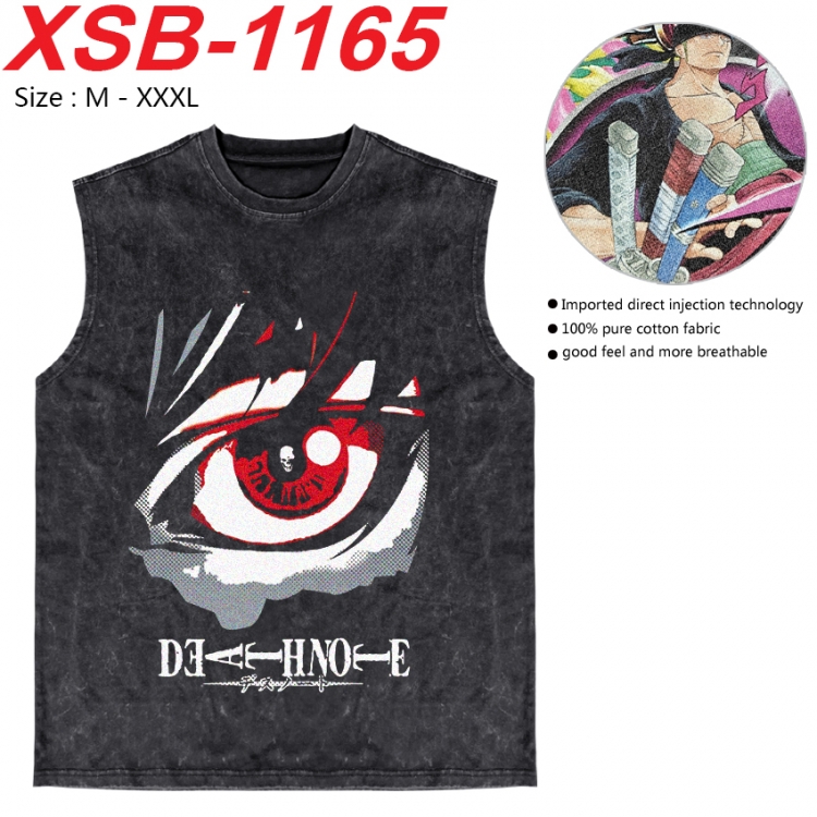 Death note Anime pure cotton wash vest T-shirt 250g M-3XL XSB-1165