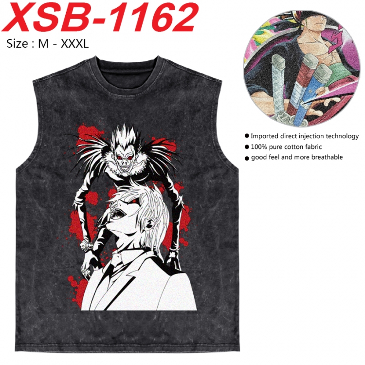 Death note Anime pure cotton wash vest T-shirt 250g M-3XL XSB-1162