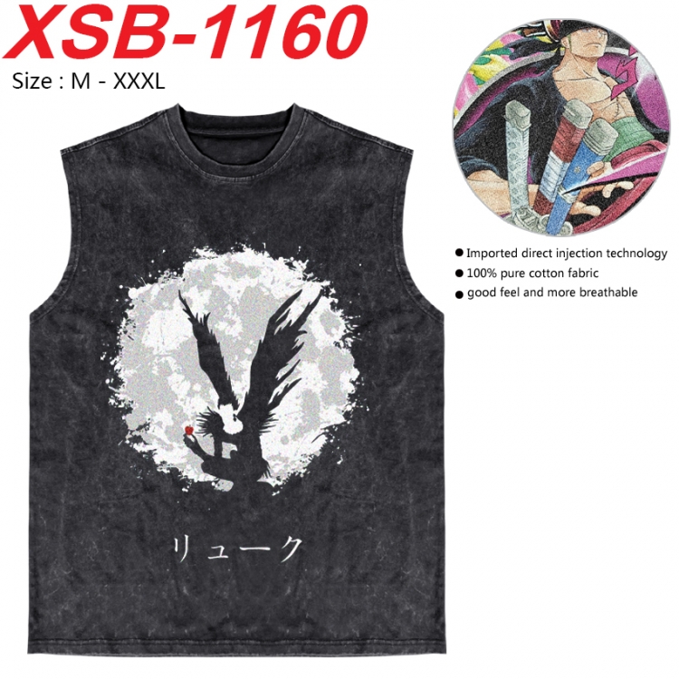 Death note Anime pure cotton wash vest T-shirt 250g M-3XL XSB-1160