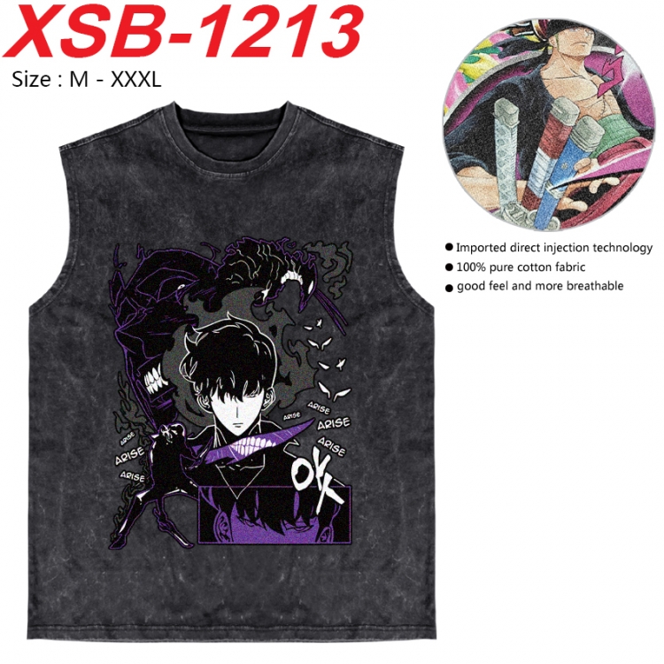 Solo Leveling:Arise Anime pure cotton wash vest T-shirt 250g M-3XL  XSB-1213