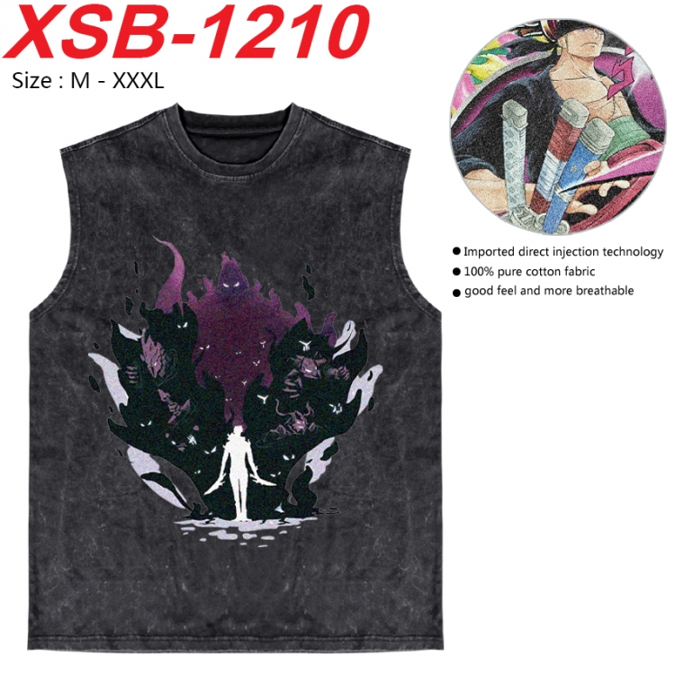 Solo Leveling:Arise Anime pure cotton wash vest T-shirt 250g M-3XL  XSB-1210